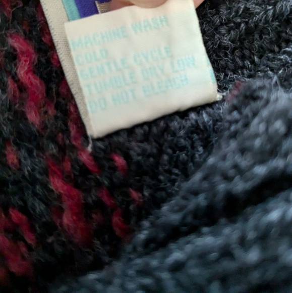 Snowflake 1/4 zip chunky knit sweater sz L - Picture 9 of 9